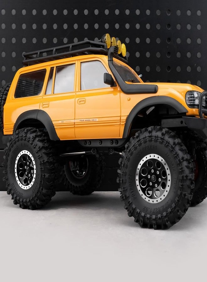 MORLORDY 1.3" Wheel Tires Set - 72mm Soft Sticky Tires and Aluminum Wheel for 1/18 TRX4M 1/24 Axial SCX24 Gladiator Bronco C10 JLU Deadbolt RC Crawler Car (Black) - Image 2